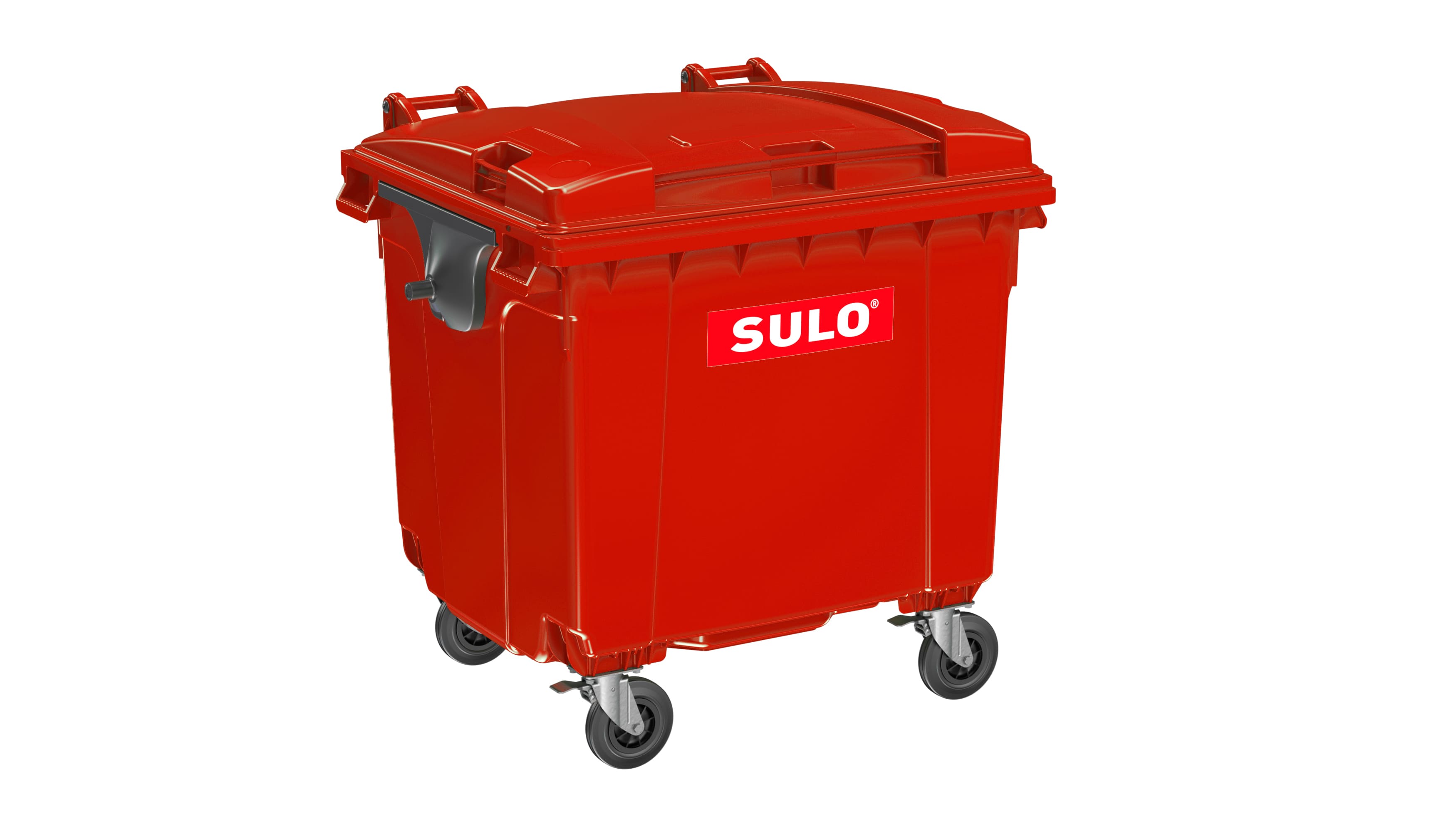 Сміттєвий бак SULO пластиковий червоний 1100л